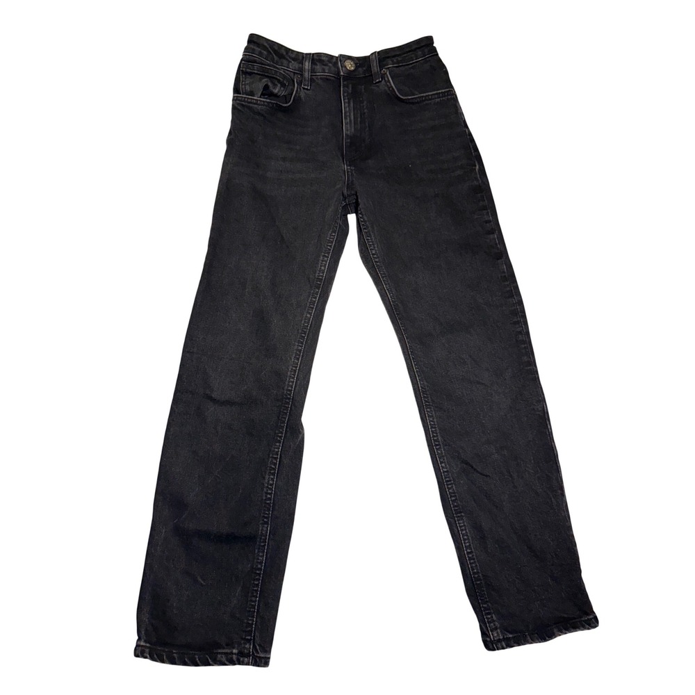 Zara Kids Jeans Charcoal Wash Straight Leg Youth Denim Preppy Y2K Style - Picture 1 of 5